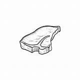 Steak Bone Beef Vector Illustrations Clip Drawn Outline Meat Videos Ribeye Illustration sketch template