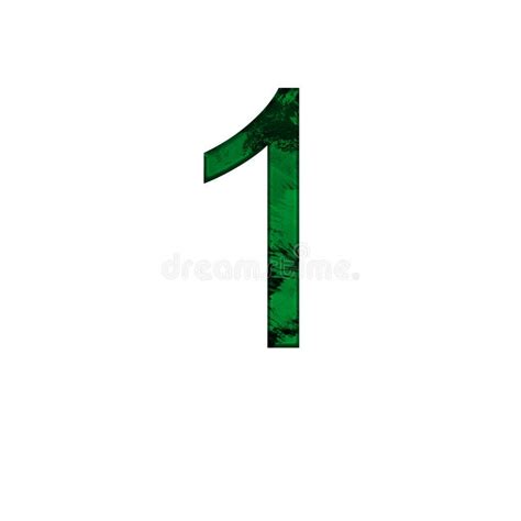 number  illustration  isolated white backgroundabstract green
