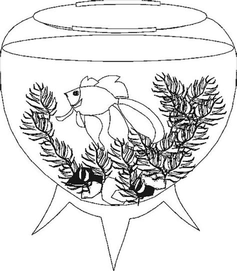 printable fish tank coloring pages pics colorist
