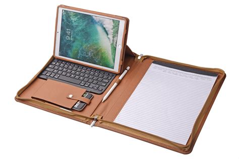ipad keyboard portfolio executive leather padfolio case  bluetooth