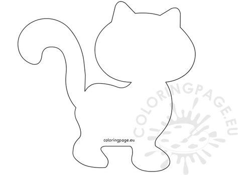 cat cut  template coloring page