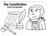 Constitution Number Color sketch template