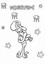 Clarinet Coloring Squidward Pages Jellyfish Blowing Playing Color Netart sketch template