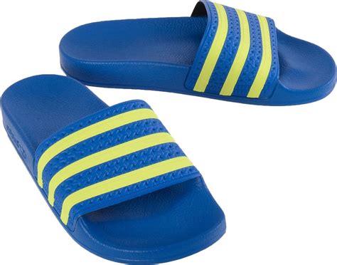 adidas adilette slippers unisex maat  blauwgeel bolcom