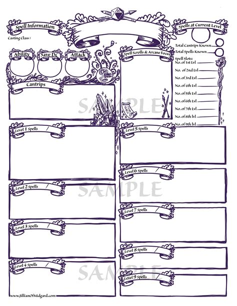pdf printable dungeons and dragons 5th ed character sheet bundle etsy