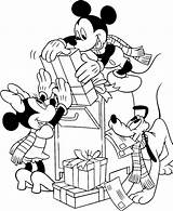 Christmas Coloring Pages Cartoon Characters Printable Mickey Mouse Getcolorings Color Print sketch template