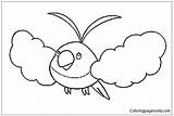 Pages Swablu Pokemon Coloring sketch template