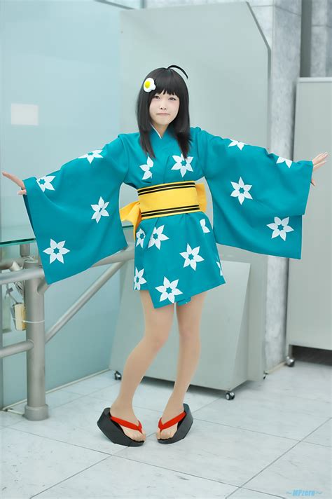 ahoge araragi tsukihi bakemonogatari cosplay kanipan pantyhose sheer legwear yukata