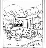 Coloring Tractor Pages Combine John Deere Farm Trailer Harvester Printable Drawing Getcolorings Horse Farmall Semi Tractors Getdrawings Truck Color Cartoon sketch template