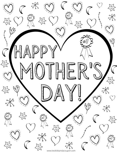 printable coloring pages  kids mothers day coloring pages