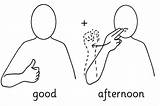 Good Afternoon Signs Communication Makaton Basic School Please Acorns sketch template