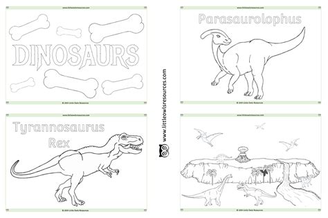 dinosaur colouring printable early yearsey eyfs resource