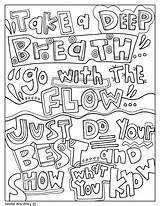 Colouring Alley Quote Deep Classroomdoodles Mindset Breathing Growth sketch template
