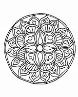 Mandala Coloring Pages Easy Printable Pdf Adults Kids Draw Choose Board Flower sketch template