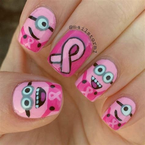 breast cancer minion nails pictures   images  facebook tumblr pinterest  twitter