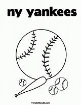 Coloring Yankees York Pages Popular sketch template