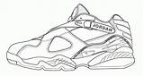 Jordan Coloring Air Pages Shoes Jordans Shoe Michael Sneakers Retro Nike Sheets Cartoon Colouring Sneaker Print Template Dimension 5th Drawings sketch template