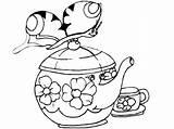 Teapot Teapots Adults sketch template