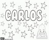 Carlos Name Coloring Portuguese Spanish sketch template