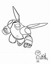 Baymax Coloring Pages Getcolorings Flying Printable sketch template