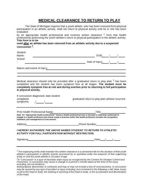 editable medical clearance forms letters printabletemplates