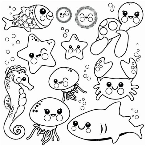ocean animals coloring printables coloring  kids