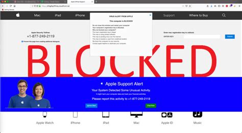 block  remove fake apple virus alerts