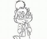 Chipmunks Alvin Brittany Chipettes Jeanette Coloriages sketch template