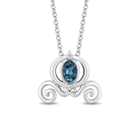 enchanted disney sterling silver diamond cinderella necklace ben moss jewellers