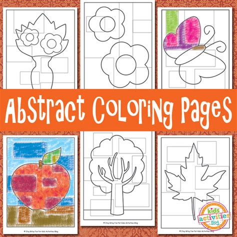 abstract coloring pages  kids printable