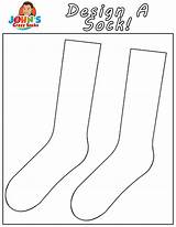 Sock Coloring Vector Toonaday Smelly Johnscrazysocks sketch template