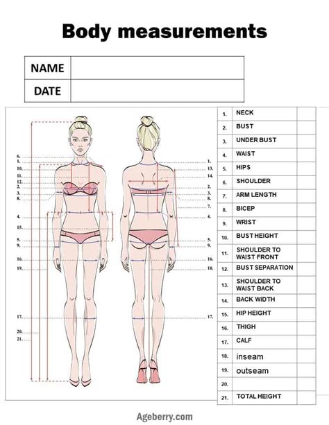 body measurements  sewing