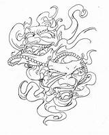 Mask Oni Masks Japanese Drawing Samurai Tattoo Outline Hannya Coloring Template Designs Deviantart Pages Getdrawings Sketch sketch template