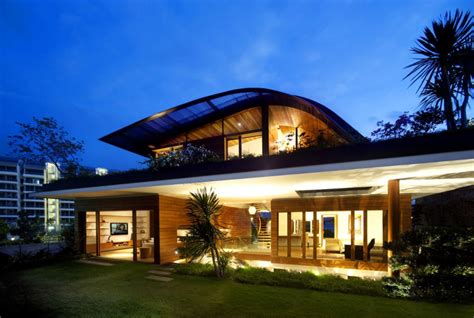 beautiful green roof garden home singapore  beautiful houses   world