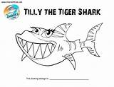 Shark Tiger sketch template