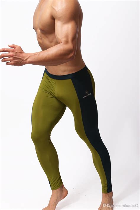 2019 men sportswear fitness yoga gym spandex trousers men stretch tight pants men gym long pants