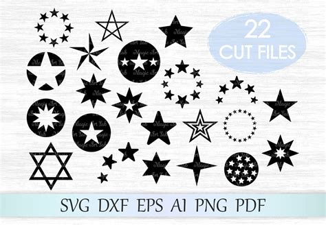 stars svg bundle star svg star digital  star cut files star clipart star silhouette svg