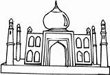 Mahal Taj Netart Depiction sketch template