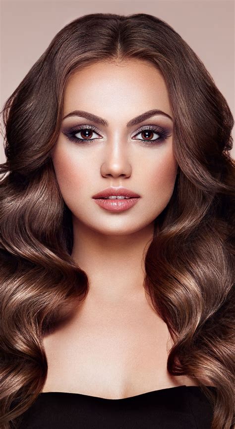 woman model curly hair makeup brunette wallpaper curly hair styles brunette