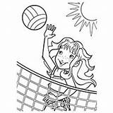 Coloring Pages Summer Playing Outside Kids Beach Volleyball Preschoolers Top Printable Getcolorings Color Print Girl Toddlers Printabl sketch template