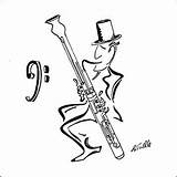 Bassoon Drawing Clip Cartoon Clipart Cliparts Getdrawings Library sketch template