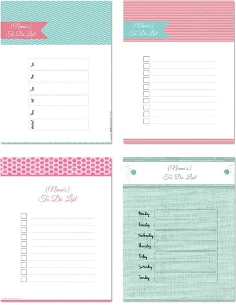 printable   list planner printables  daily planner pages