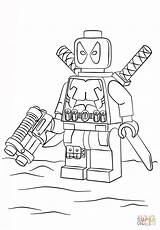 Coloring Lego Pages Deadpool Supercoloring Printable Dead Games sketch template