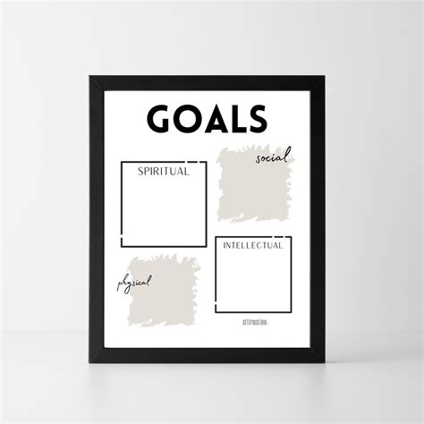 printable goal sheet lds goals  youth  children  etsy