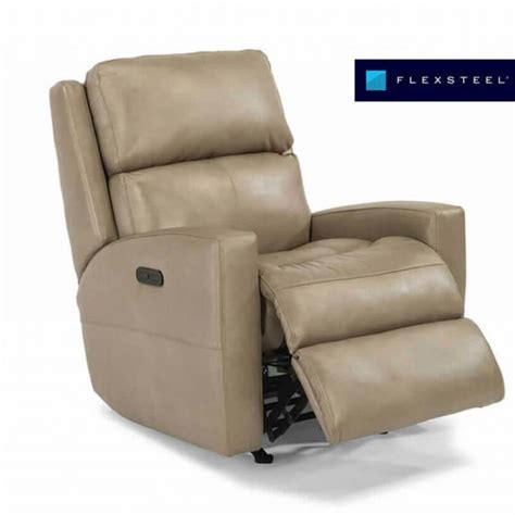 flexsteel leather recliner metro detroit swivel power rocker  seated leather furniture
