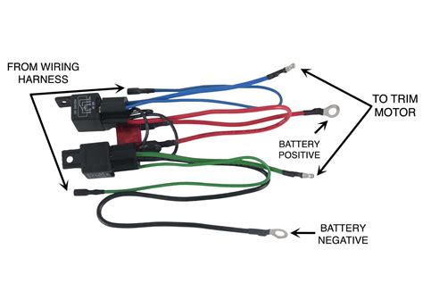 wiring harness convert  wire tilt trim motor   wire  amp fuse  relays ebay
