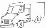 Ups Truck Coloring Pages Delivery Printable Trucks Visit sketch template