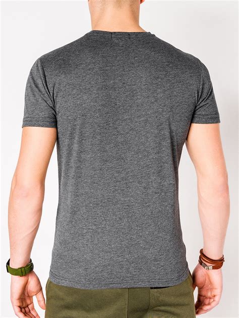 mens printed  shirt  dark grey modone wholesale clothing