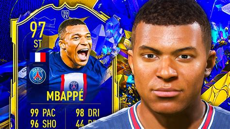 attacker   game  toty mbappe player review fifa  ultimate team youtube