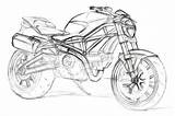 Ducati Monster Sketch Motorcycle Drawing Bike Via Flickr Coloring Sport Pages Choose Board sketch template